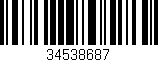 Código de barras (EAN, GTIN, SKU, ISBN): '34538687'