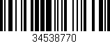 Código de barras (EAN, GTIN, SKU, ISBN): '34538770'