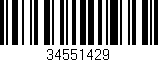 Código de barras (EAN, GTIN, SKU, ISBN): '34551429'