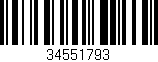 Código de barras (EAN, GTIN, SKU, ISBN): '34551793'
