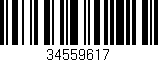 Código de barras (EAN, GTIN, SKU, ISBN): '34559617'
