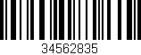 Código de barras (EAN, GTIN, SKU, ISBN): '34562835'