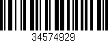 Código de barras (EAN, GTIN, SKU, ISBN): '34574929'