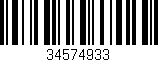 Código de barras (EAN, GTIN, SKU, ISBN): '34574933'
