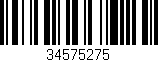 Código de barras (EAN, GTIN, SKU, ISBN): '34575275'