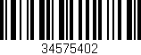 Código de barras (EAN, GTIN, SKU, ISBN): '34575402'