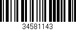 Código de barras (EAN, GTIN, SKU, ISBN): '34581143'
