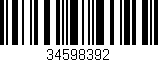 Código de barras (EAN, GTIN, SKU, ISBN): '34598392'
