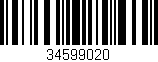 Código de barras (EAN, GTIN, SKU, ISBN): '34599020'
