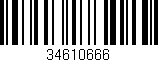 Código de barras (EAN, GTIN, SKU, ISBN): '34610666'