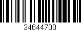 Código de barras (EAN, GTIN, SKU, ISBN): '34644700'
