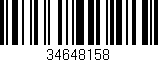 Código de barras (EAN, GTIN, SKU, ISBN): '34648158'