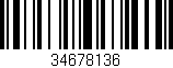 Código de barras (EAN, GTIN, SKU, ISBN): '34678136'