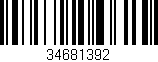 Código de barras (EAN, GTIN, SKU, ISBN): '34681392'