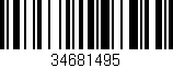 Código de barras (EAN, GTIN, SKU, ISBN): '34681495'