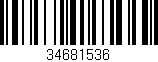 Código de barras (EAN, GTIN, SKU, ISBN): '34681536'