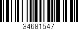 Código de barras (EAN, GTIN, SKU, ISBN): '34681547'
