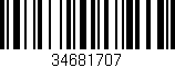 Código de barras (EAN, GTIN, SKU, ISBN): '34681707'