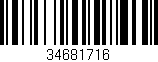Código de barras (EAN, GTIN, SKU, ISBN): '34681716'