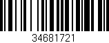 Código de barras (EAN, GTIN, SKU, ISBN): '34681721'