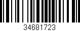 Código de barras (EAN, GTIN, SKU, ISBN): '34681723'