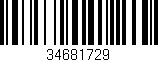 Código de barras (EAN, GTIN, SKU, ISBN): '34681729'