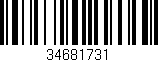 Código de barras (EAN, GTIN, SKU, ISBN): '34681731'