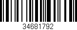 Código de barras (EAN, GTIN, SKU, ISBN): '34681792'