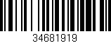 Código de barras (EAN, GTIN, SKU, ISBN): '34681919'