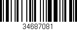 Código de barras (EAN, GTIN, SKU, ISBN): '34687081'