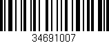 Código de barras (EAN, GTIN, SKU, ISBN): '34691007'
