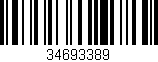 Código de barras (EAN, GTIN, SKU, ISBN): '34693389'