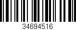 Código de barras (EAN, GTIN, SKU, ISBN): '34694516'
