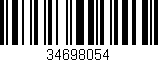 Código de barras (EAN, GTIN, SKU, ISBN): '34698054'
