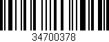Código de barras (EAN, GTIN, SKU, ISBN): '34700378'