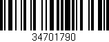 Código de barras (EAN, GTIN, SKU, ISBN): '34701790'