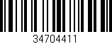 Código de barras (EAN, GTIN, SKU, ISBN): '34704411'