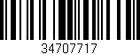 Código de barras (EAN, GTIN, SKU, ISBN): '34707717'