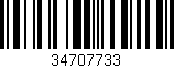 Código de barras (EAN, GTIN, SKU, ISBN): '34707733'