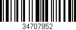 Código de barras (EAN, GTIN, SKU, ISBN): '34707952'