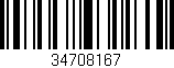 Código de barras (EAN, GTIN, SKU, ISBN): '34708167'