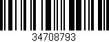 Código de barras (EAN, GTIN, SKU, ISBN): '34708793'