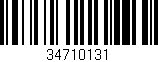 Código de barras (EAN, GTIN, SKU, ISBN): '34710131'