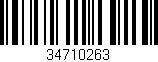 Código de barras (EAN, GTIN, SKU, ISBN): '34710263'