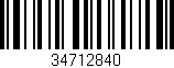 Código de barras (EAN, GTIN, SKU, ISBN): '34712840'