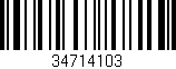 Código de barras (EAN, GTIN, SKU, ISBN): '34714103'