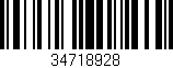 Código de barras (EAN, GTIN, SKU, ISBN): '34718928'