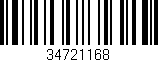 Código de barras (EAN, GTIN, SKU, ISBN): '34721168'