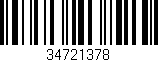 Código de barras (EAN, GTIN, SKU, ISBN): '34721378'
