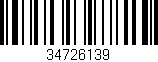 Código de barras (EAN, GTIN, SKU, ISBN): '34726139'